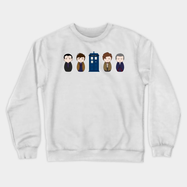 Dr. Who Kokeshi Crewneck Sweatshirt by danicaart